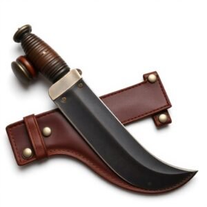 Original U.S. Korean War Era USMC KA-BAR Fighting Knife with Leather Sheath