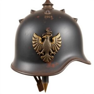 Imperial German WWI Prussian Pickelhaube Spiked Helmet with Cover